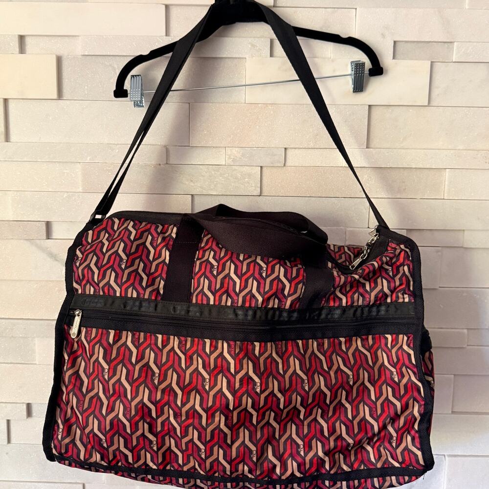 RARE VINTAGE DVF X LE SPORTSAC Collaboration Weekender Duffle Bag Designer Glam